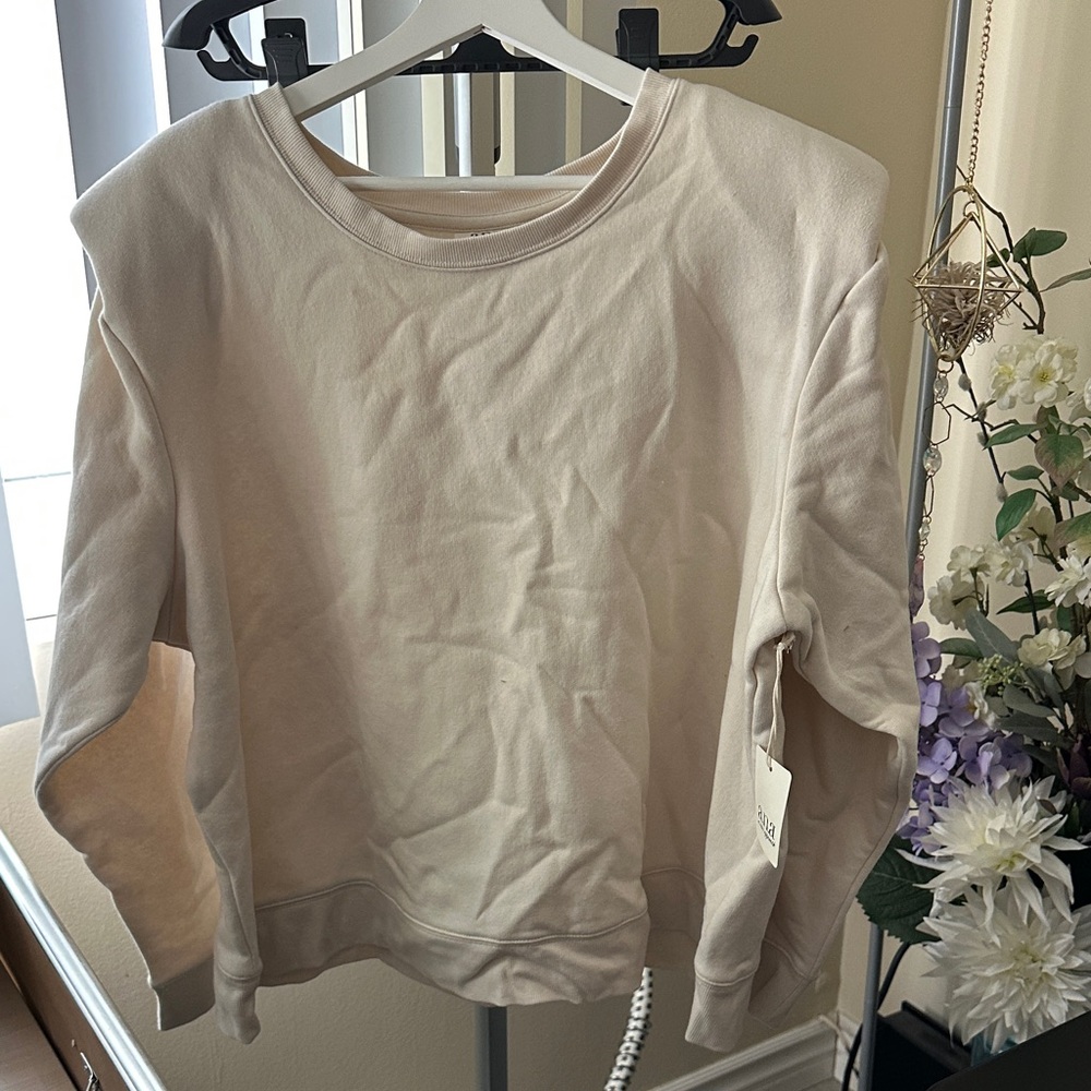 a.n.a Women's Light Cream Sweatshirt